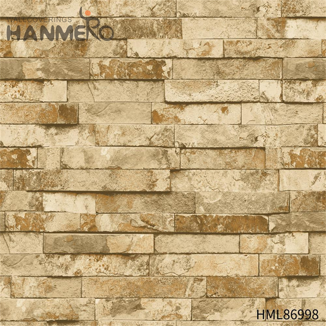 HANMERO wallpaper changer Unique Brick Embossing Chinese Style Sofa background 0.53*9.5M PVC