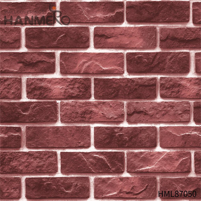 HANMERO Unique PVC Brick Embossing Sofa background 0.53*9.5M wallpaper bedroom design Chinese Style