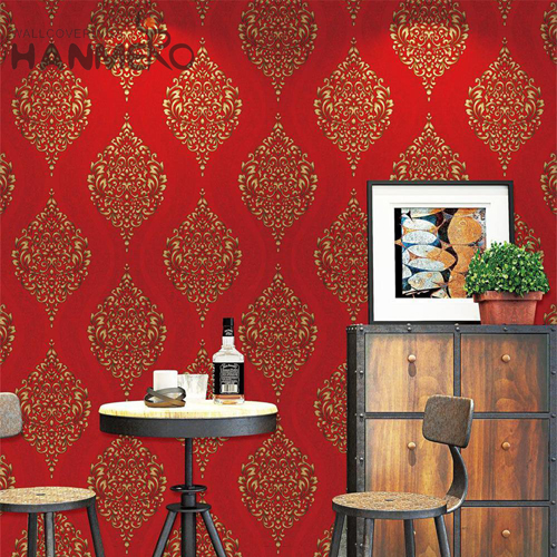 HANMERO PVC Professional Supplier Embossing Flowers European Home 0.53*9.5M house design wallpaper
