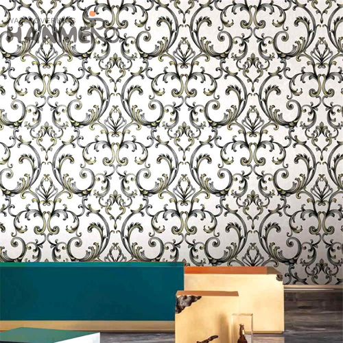 HANMERO Flowers Professional Supplier PVC Embossing European Home 0.53*9.5M wallpapers room walls