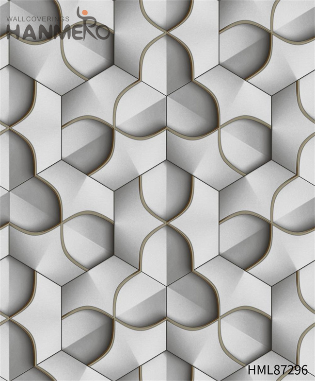 HANMERO PVC Professional Geometric Embossing Modern Cinemas 0.53*9.2M wallpaper for walls