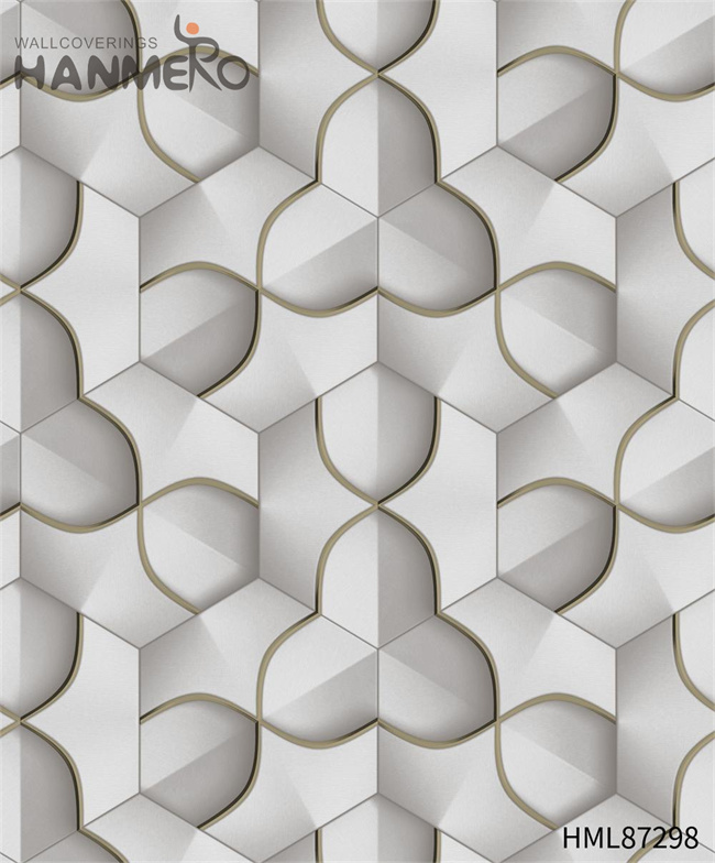HANMERO PVC wallpaper samples Geometric Embossing Modern Cinemas 0.53*9.2M Professional
