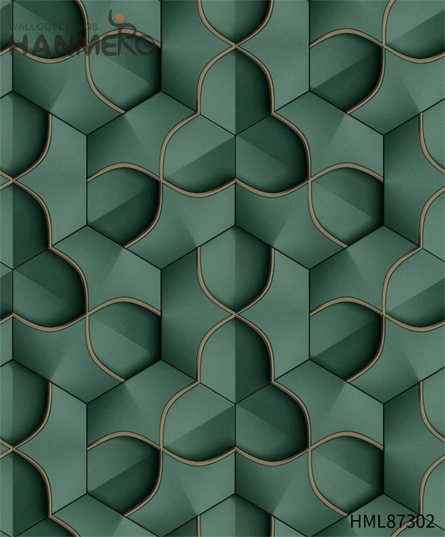 HANMERO PVC Professional Geometric Embossing Modern wallpaper kitchen 0.53*9.2M Cinemas