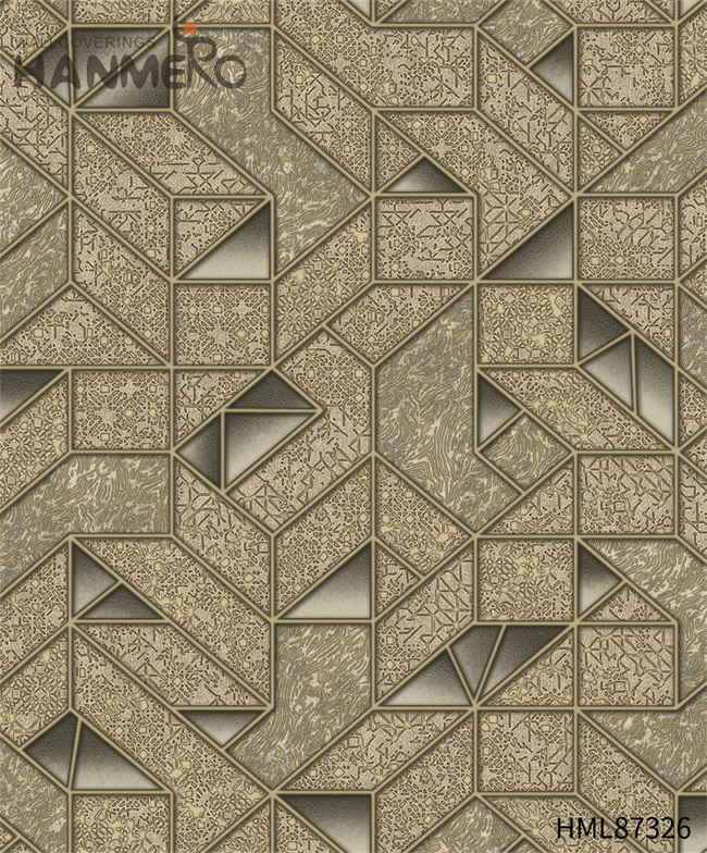 HANMERO Professional 0.53*9.2M wallpaper house design Embossing Modern Cinemas PVC Geometric