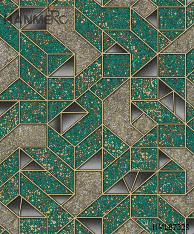 HANMERO Professional PVC Geometric Embossing 0.53*9.2M designer wallpaper walls Modern Cinemas