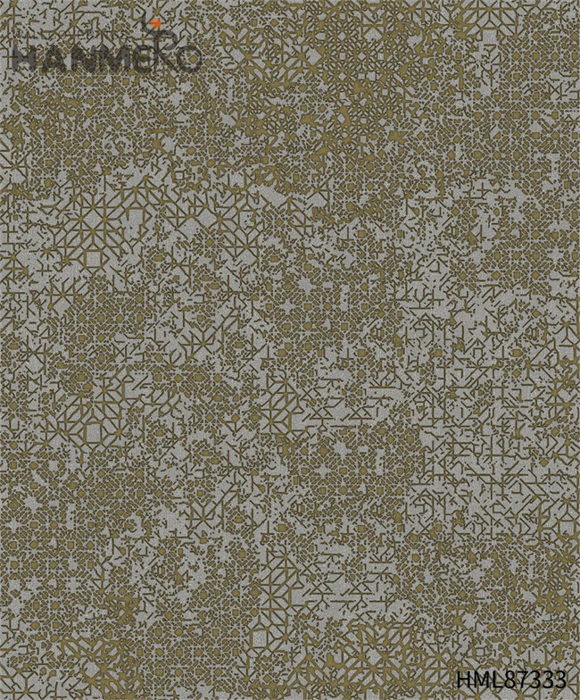 HANMERO Professional PVC Cinemas 0.53*9.2M flock wallpaper Geometric Embossing Modern
