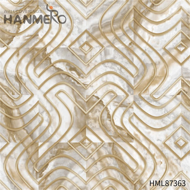 HANMERO beautiful wallpapers Professional Geometric Embossing Modern Cinemas 0.53*9.2M PVC