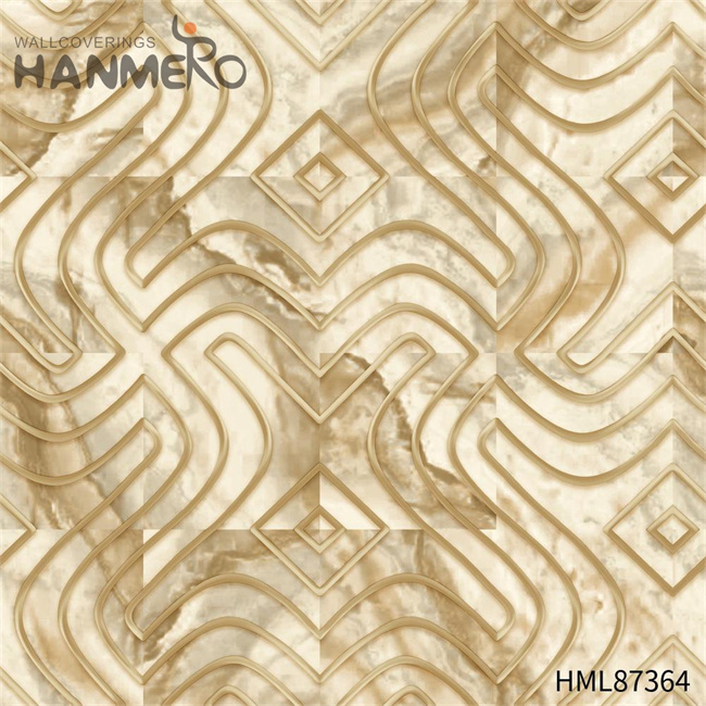 HANMERO latest bedroom wallpaper designs Professional Geometric Embossing Modern Cinemas 0.53*9.2M PVC