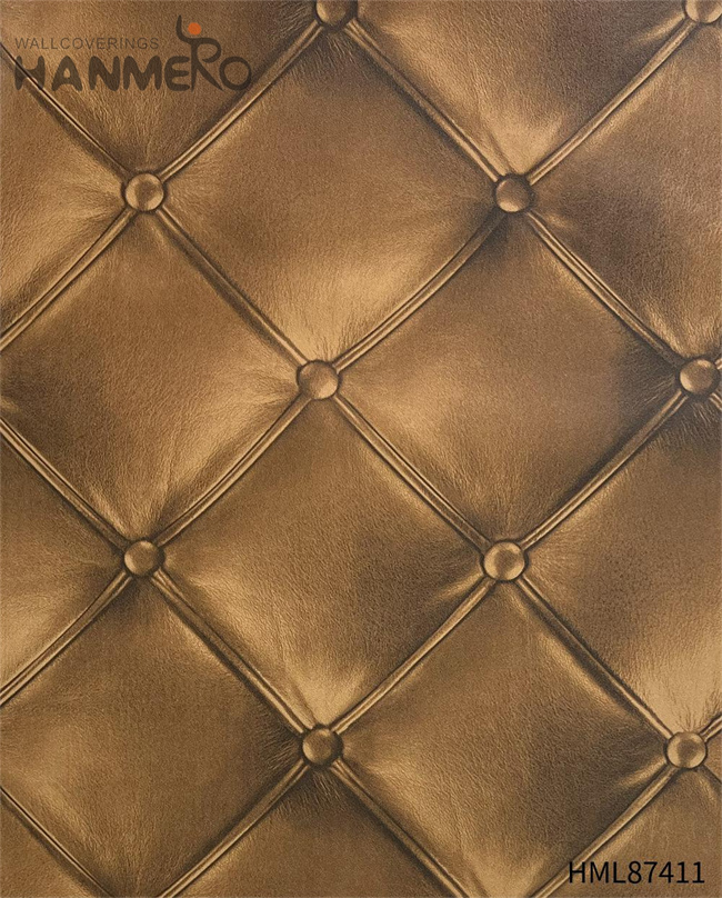 HANMERO Exported Sofa background 0.53*9.2M places to buy wallpaper Chinese Style PVC Brick Embossing