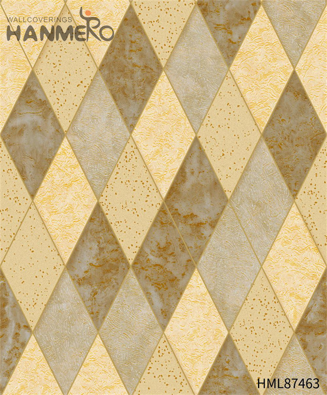 HANMERO textured wallpaper Manufacturer Geometric Embossing European Home Wall 0.53*9.2M PVC