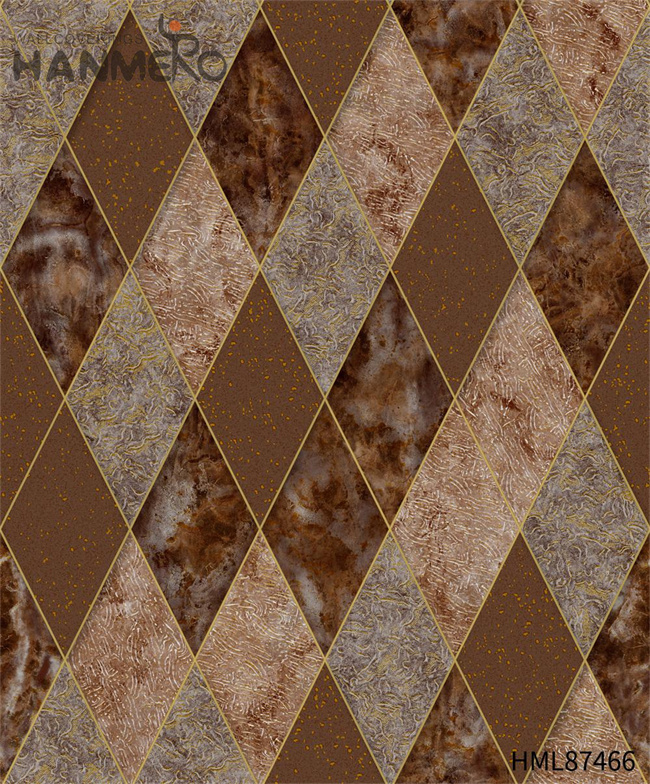 HANMERO PVC Manufacturer Geometric cheap wallpaper European Home Wall 0.53*9.2M Embossing