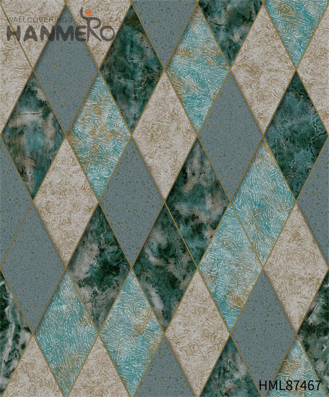 HANMERO PVC Manufacturer Geometric Embossing wallcovering Home Wall 0.53*9.2M European