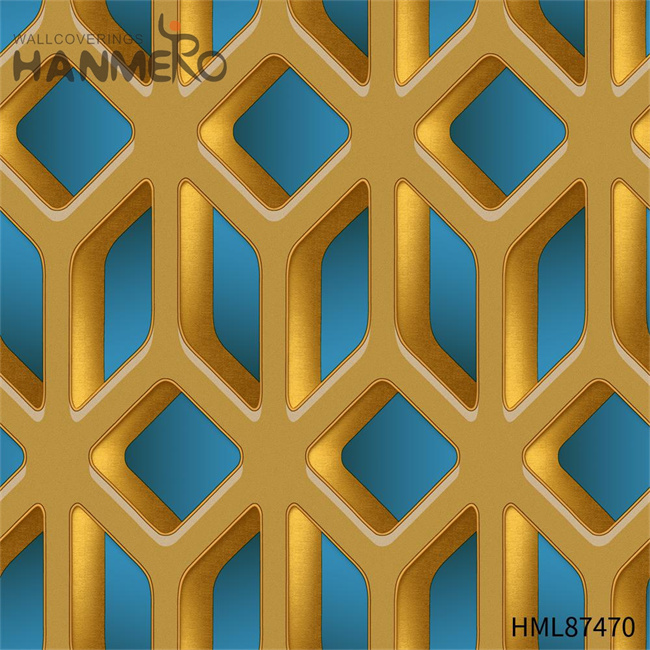 HANMERO 0.53*9.2M Manufacturer Geometric Embossing European Home Wall PVC decorative wallpaper