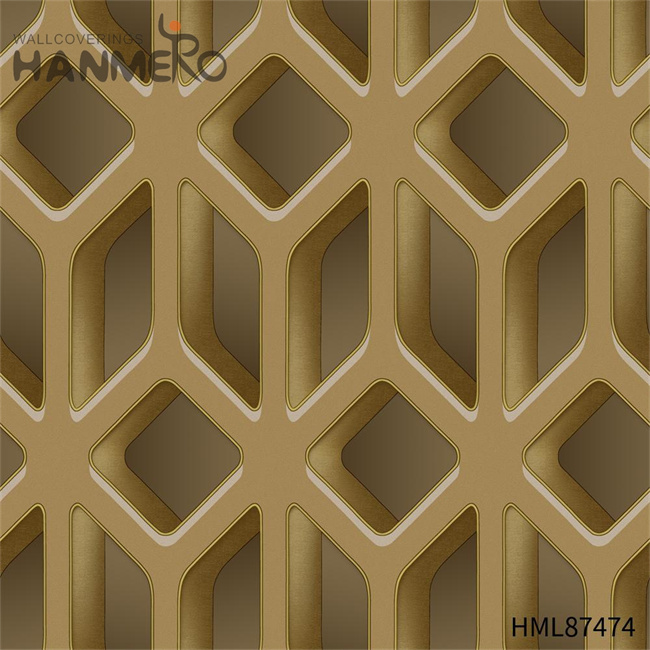 HANMERO PVC Manufacturer Geometric Embossing 0.53*9.2M Home Wall European wallpaper for house