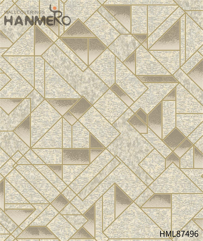 HANMERO Manufacturer PVC Geometric Embossing European 0.53*9.2M retro wallpaper Home Wall