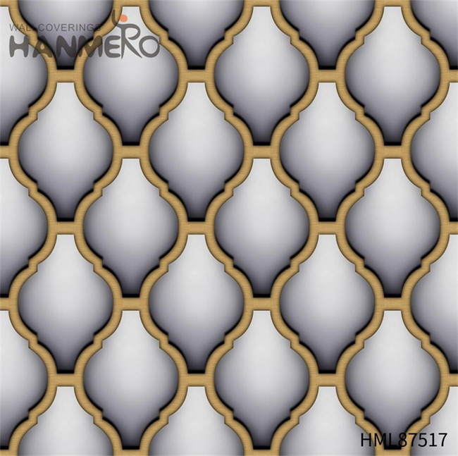 HANMERO modern wallpaper online Manufacturer Geometric Embossing European Home Wall 0.53*9.2M PVC