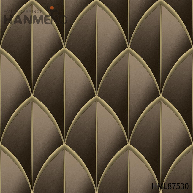 HANMERO modern black wallpaper Manufacturer Geometric Embossing European Home Wall 0.53*9.2M PVC