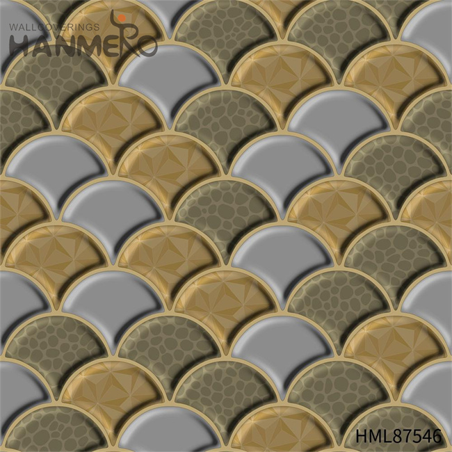 HANMERO black modern wallpaper Manufacturer Geometric Embossing European Home Wall 0.53*9.2M PVC