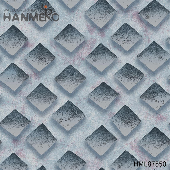 HANMERO wall paper store Manufacturer Geometric Embossing European Home Wall 0.53*9.2M PVC