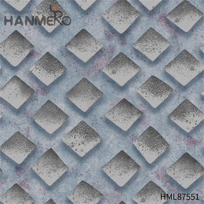 HANMERO the house wallpaper Manufacturer Geometric Embossing European Home Wall 0.53*9.2M PVC