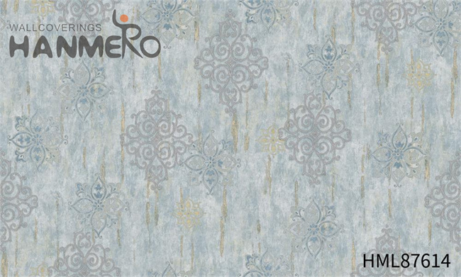 HANMERO 1.06*15.6M Fancy Damask Embossing European Exhibition PVC wallpaper designer