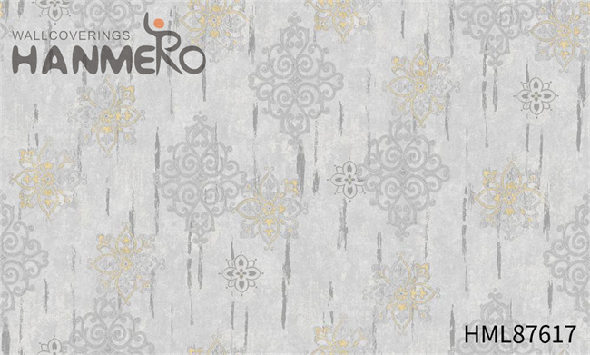 HANMERO PVC Fancy Damask 1.06*15.6M European Exhibition Embossing living room wallpaper
