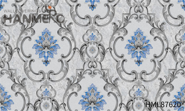 HANMERO Exhibition Fancy Damask Embossing European PVC 1.06*15.6M kitchen wallpaper borders