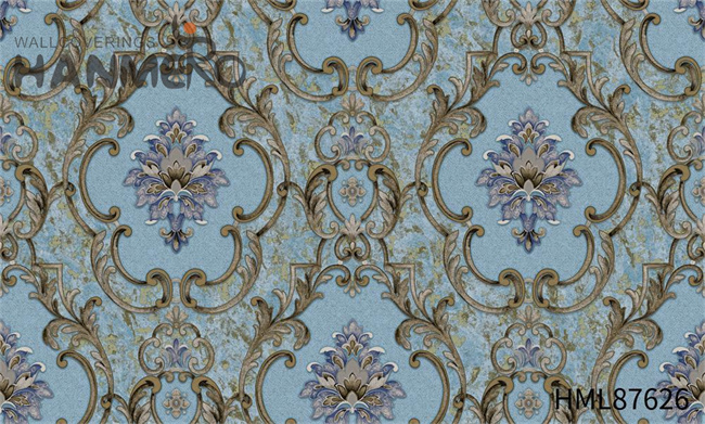 HANMERO PVC European Damask Embossing Fancy Exhibition 1.06*15.6M wallpaper for walls buy online