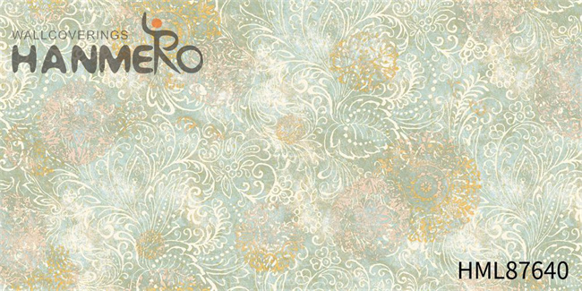 HANMERO Fancy PVC Damask Embossing European 1.06*15.6M bedroom wallpaper for sale Exhibition