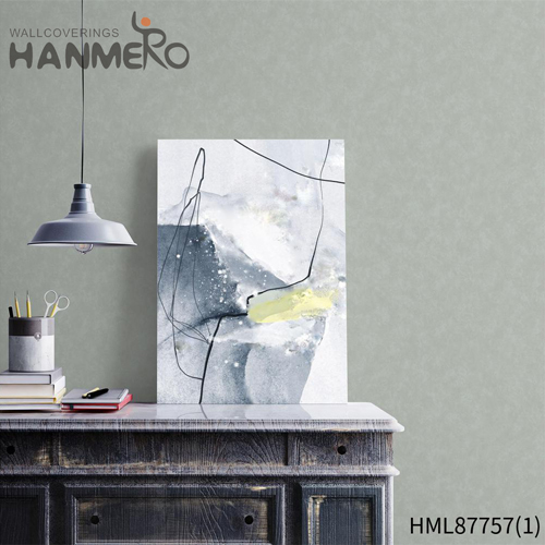 HANMERO PVC Strippable designer wallpaper for home Embossing Modern Hallways 0.53*10M Solid Color