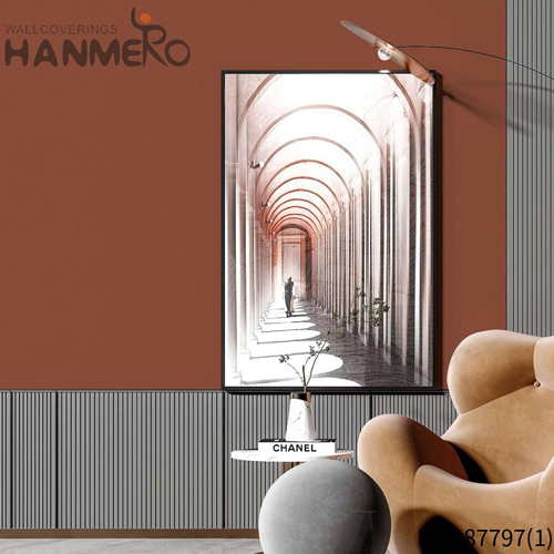 HANMERO 0.53*10M Strippable Solid Color Embossing Modern Hallways PVC decorative wallpaper for home