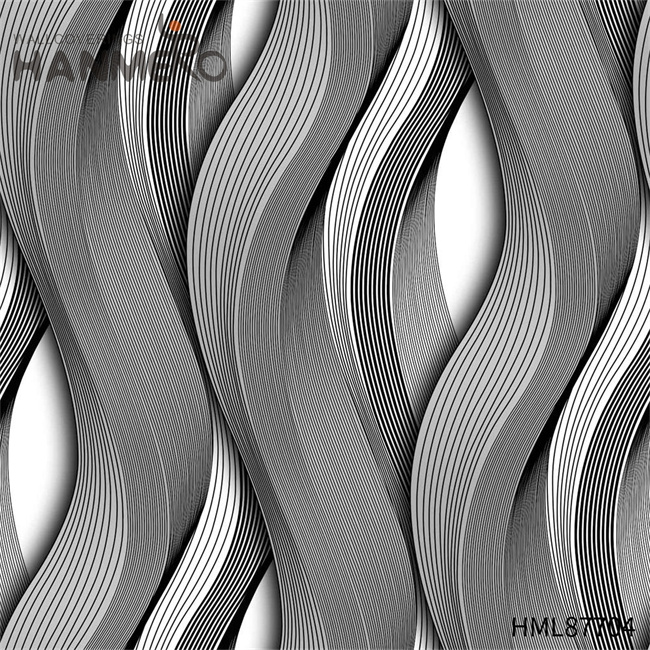 HANMERO Manufacturer PVC Geometric 0.53M wall decoration with paper Restaurants Embossing Modern