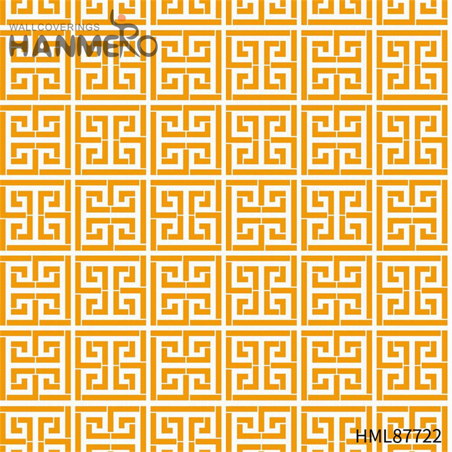 HANMERO Restaurants Manufacturer Geometric Embossing Modern PVC 0.53M order wallpaper online