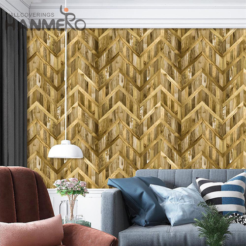 HANMERO PVC Dealer Geometric Embossing wall wallpaper designs Hallways 0.53*9.2M European