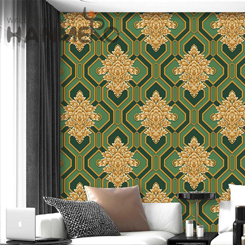 HANMERO PVC Dealer 0.53*9.2M Embossing European Hallways Geometric custom wallpaper