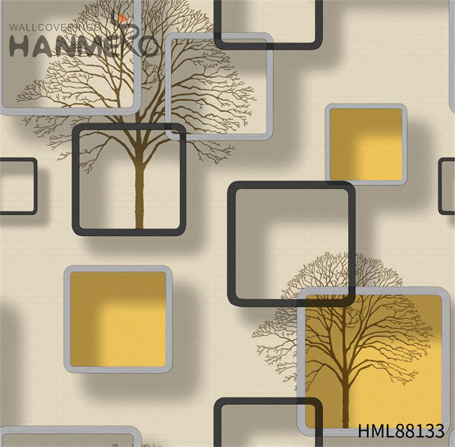 HANMERO Wholesale 0.53*9.2M wallpaper for the wall Embossing Modern Cinemas PVC Geometric