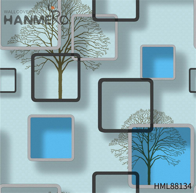 HANMERO Wholesale PVC 0.53*9.2M buy designer wallpaper Modern Cinemas Geometric Embossing