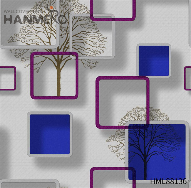 HANMERO Wholesale PVC Geometric Embossing 0.53*9.2M where to shop for wallpaper Modern Cinemas