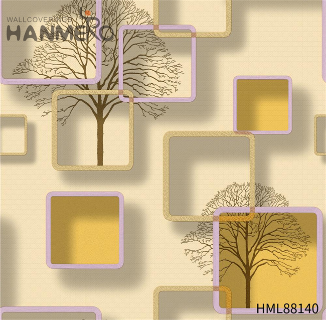 HANMERO Wholesale PVC Cinemas 0.53*9.2M wallpapers and wallcoverings Geometric Embossing Modern