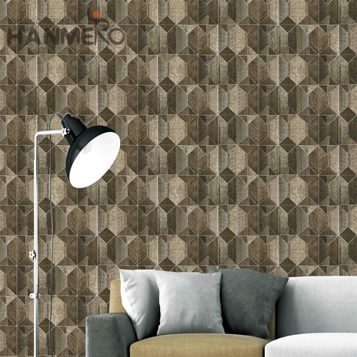 HANMERO PVC Hot Selling Geometric Embossing Classic 0.53*10M Kitchen wallpaper walls room