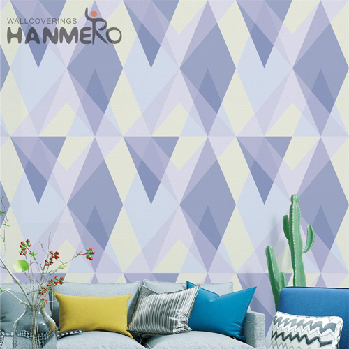 HANMERO PVC Scrubbable Geometric Embossing Pastoral Living Room 0.53*10M house wallpaper