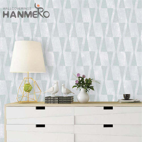 HANMERO PVC Scrubbable Geometric Embossing wallpaper manufacturers Living Room 0.53*10M Pastoral