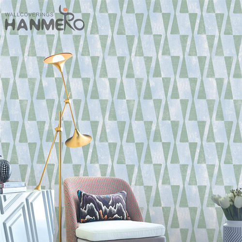 HANMERO PVC Scrubbable Geometric Embossing Pastoral wallpaper designs for kitchen 0.53*10M Living Room