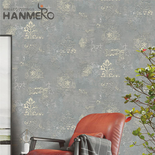 HANMERO PVC Scrubbable Geometric 0.53*10M Pastoral Living Room Embossing more wallpapers