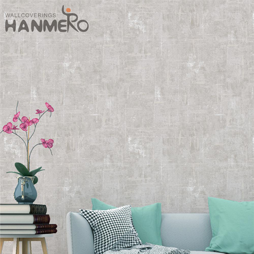HANMERO PVC Scrubbable Geometric Embossing Pastoral 0.53*10M Living Room local wallpaper shops