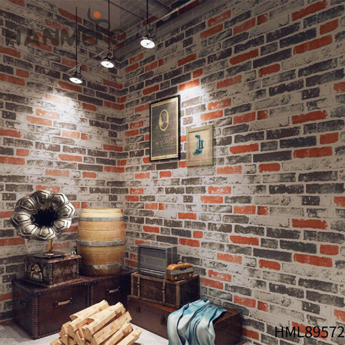 HANMERO PVC Imaginative Brick Embossing Classic wallpaper for house decoration 0.53*10M Home Wall