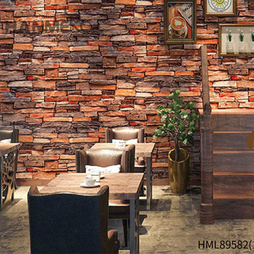 HANMERO PVC Imaginative 0.53*10M Embossing Classic Home Wall Brick wallpaper decorating