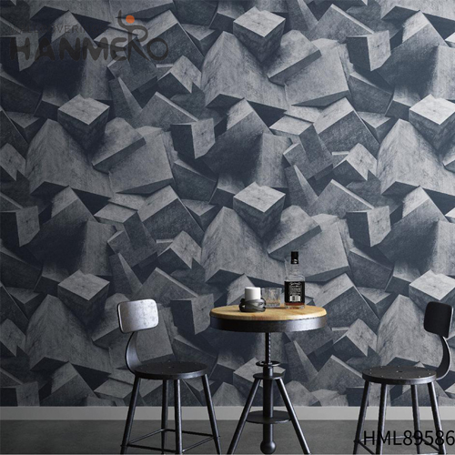 HANMERO PVC Imaginative Brick 0.53*10M Classic Home Wall Embossing wallpaper for walls for sale