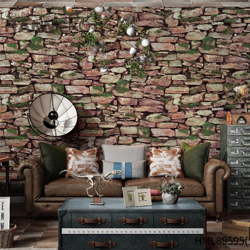 HANMERO PVC Home Wall Brick Embossing Classic Imaginative 0.53*10M wallpaper in wall