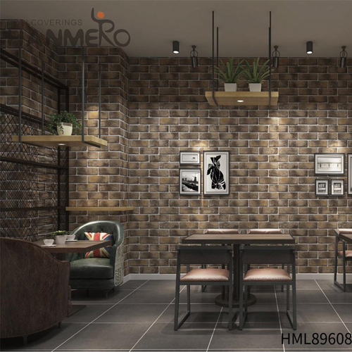 HANMERO Classic Imaginative Brick Embossing PVC Home Wall 0.53*10M nice wallpaper for home